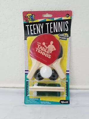 Yay! TEENY TENNIS Toysmith 6+ Mini Table Tennis. 2 Paddles 1 Ball And Net Assemb • $8.10