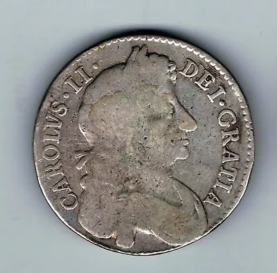 1683 Charles II Silver Half Crown Coin : 14.1g • £14.50
