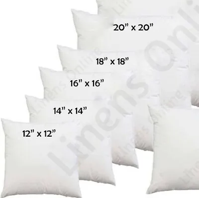 £3.49 • Buy Hollowfibre Cushion Pads Inserts Inners Fillers 14  16  18  20  All Sizes