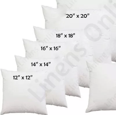 £4.49 • Buy Hollowfibre Cushion Pads Inserts Inners Fillers 14  16  18  20  All Sizes