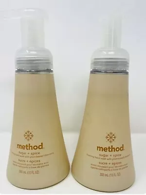 2X Method Sugar + Spice Foaming Hand Wash Soap Pump Plant Based Cleaner 10oz • $21.99