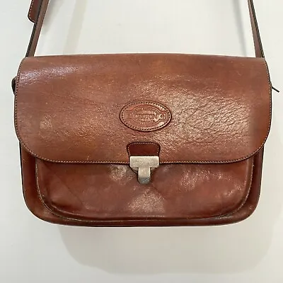 $60 • Buy Vintage Oroton Cross Body Bag Brown Leather Adjustable Strap