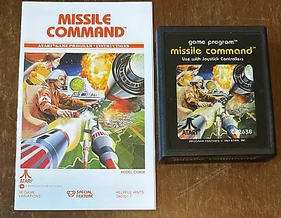 MISSILE COMMAND ATARI 2600 GAME AND MANUAL Tested And Working Vintage GAMING • $16.85