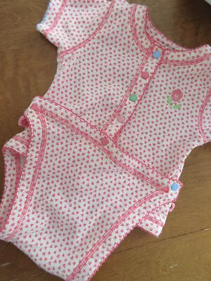 Vtg Gymboree Rainbow Tag Pink Heart Romper One Piece Infant • $16.99