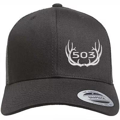 Custom Antler Area Code Trucker Hat Embroidered Deer Elk Rack • $24.75