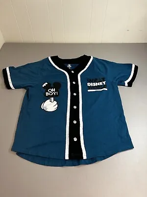 Walt Disney World XL Mickey Mouse Baseball Jersey Shirt Est 1955 Oh Boy Adult • $10.98