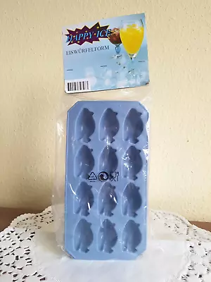 Happy Ice Ice Cube Mold Penguin Penguin NEW Plastic Ice Tray Cube 22x11x2.5cm • £12.38