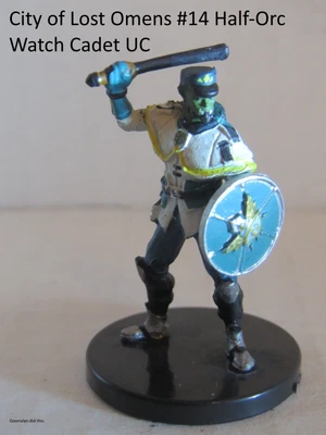 £4.49 • Buy D&D Pathfinder Miniature City Lost Omens 14 Half-Orc Watch Cadet UC
