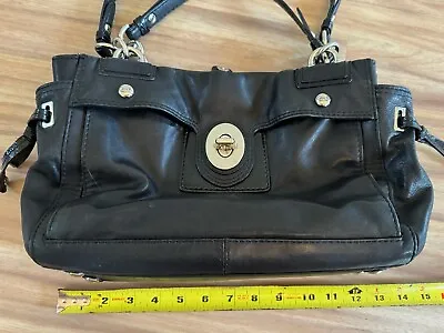 COACH Peyton Satchel Shoulder Bag Black Leather 14522 Handbag Purse • $49.99