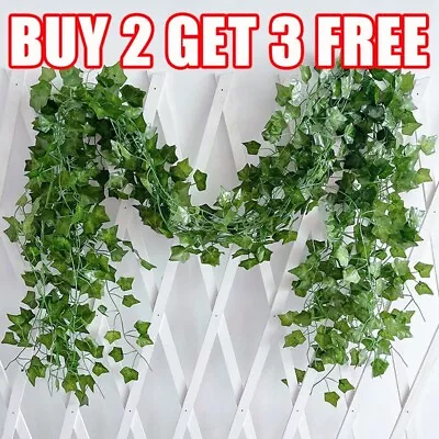 2.2M Artificial Ivy Garland Fake Vine Trailing Leaf Hanging Plant Wedding Decor • £2.72