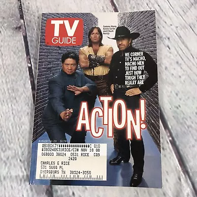 Vintage 1999 August 14-20 TV Guide - Chuck Norris Kevin Sorbo Sammo Hung Cover • $9.09