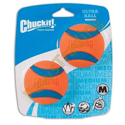 £11.99 • Buy Tough Chuckit Balls Ultra Medium Rubber Dog Ball Floating Strong Launchable