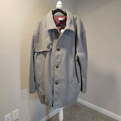 Five Four Men's Grey Jeremy Wool Blend Coat Size 3XL • $50