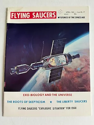 April 1968- Flying Saucers Magazine UFO Pictures And Articles-Tully Nests • $42