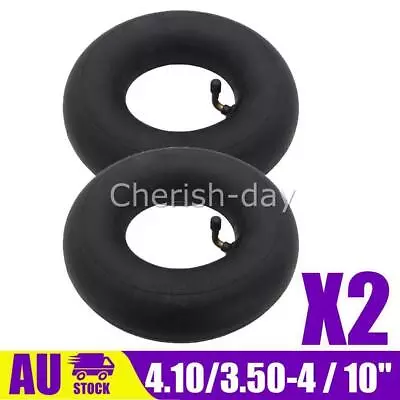 2PCS X 4.10/3.50-4 Inner Tube 10  Air Pneumatic Wheel Bent Valve Trolley Cart Z • $17.85