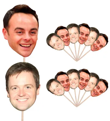 £5.99 • Buy Ant And Dec Food Cupcake Picks Sticks Decorations Toppers Flag Party Birthday