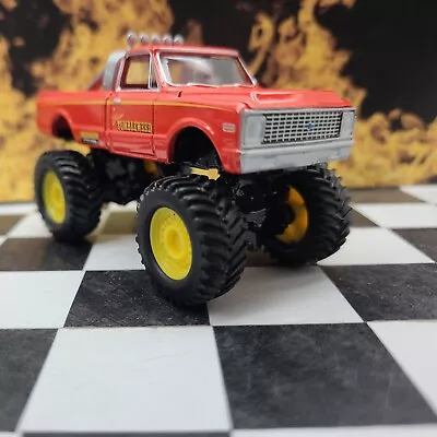 CUSTOM 1:64 GreenLight 1972 K10 Chevy MONSTER TRUCK MEGA MUD Racing CHEVEROLET • $49.99