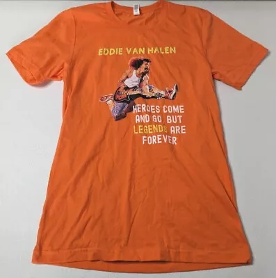 Canvas Bella T Shirt Women's Size M Orange Graphic Eddie Van Halen Short Sleeve • £15.39