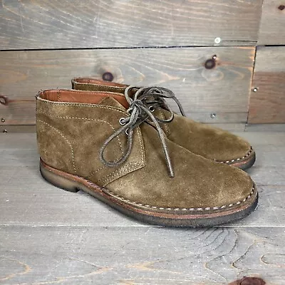 Frye Bowery Brown Tan Suede Ankle Boots Chukka Dress Shoes Men's Size 8.5 • $70