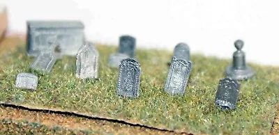 Grave Tombstones A36 UNPAINTED N Gauge Scale Langley Models Kit 1/148 Scenery • £7.71