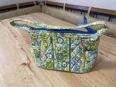 Vera Bradley Mini Handbag English Meadow Blue Zip Top Bag Purse • $18