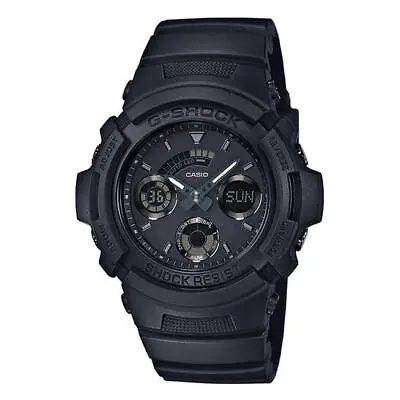 Casio G-Shock Watch Analogue-Digital Black On Black AW-591BB-1ADR • £95.99