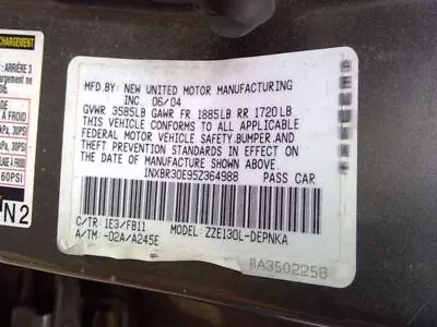 Heater Climate Temperature Control With AC Fits 03-08 COROLLA 3896916 • $70