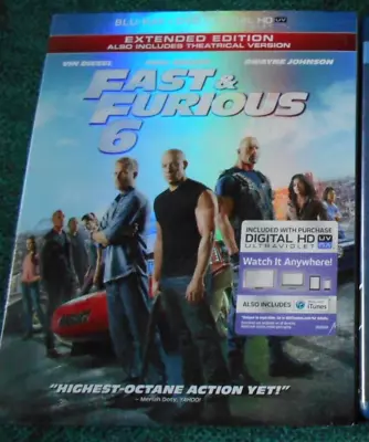 Bluray + DVD---The Fast & Furious 6 Vin Diesel Paul Walker W/ Slipcover • $1.50