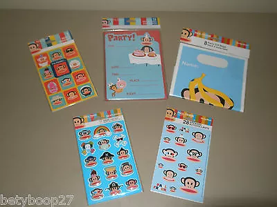 £5.72 • Buy Paul Frank Blue Julius Monkey Birthday Party Favor Gift Bags Sticker Mood Magnet
