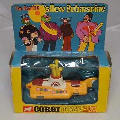 Vintage Corgi Toys Beatles Yellow Submarine #803 & Box Pre Owned (J432) • $8.46
