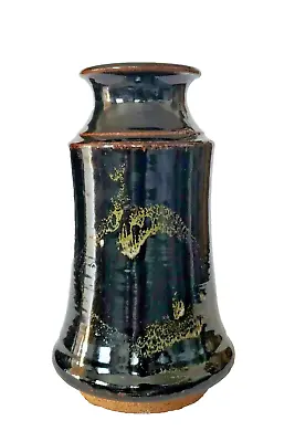 Vintage Mcm Studio Art Pottery Glazed Abstract Vase Signed • $100