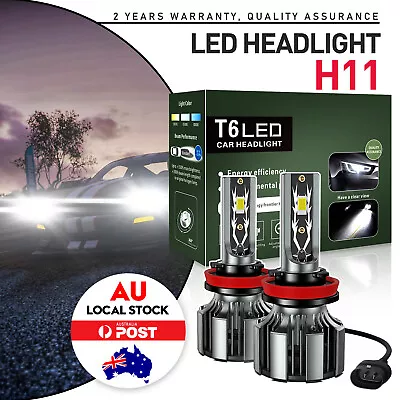 H11 H8 H9 LED Headlight Globe Bulbs Hi/Low Beam For Honda Accord Euro 2003-2010 • $42.09