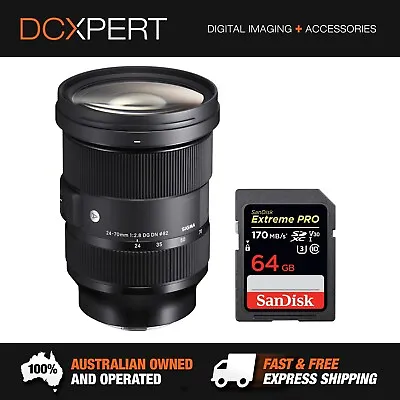 $1699 • Buy Sigma 24-70mm F/2.8 Dg Dn Art Lens For Sony E-mount (4578965) + Bonus Sd Card