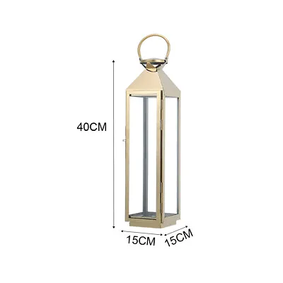 £15.95 • Buy Large Glass Lanterns Floor Lantern Home Garden Tealight Candle Holder Decoration