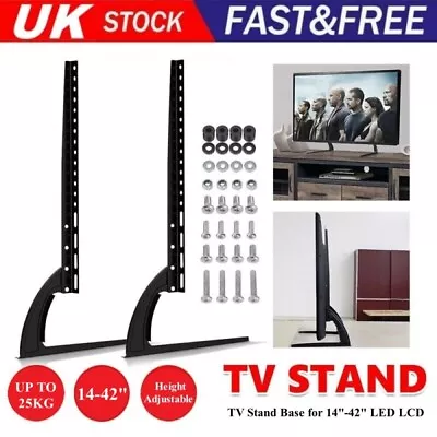 Universal Table Top TV Stand Base For 14 -42  Samsung LG LED LCD Flat Screen UK • £11.99