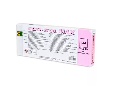 Roland Eco-Sol Max Ink Cartridges - ESL3-LM 220cc Light Magenta • $88.12