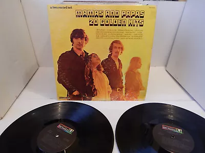 Mamas & The Papas 20 Golden Hits 1973 Orig Gatefold Dunhill DSX 50145 Double LP • $33