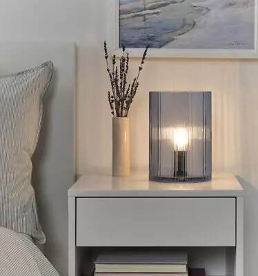 £17.89 • Buy IKEA MIKROKLIN Table Lamp Glass Blue 22cm Table Lamp Home Bedside Lamp NEW