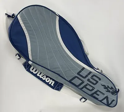 Wilson US Open Sports Tennis Racquet Bag-Blue Gray & White Vintage *PLEASE READ* • $15.49