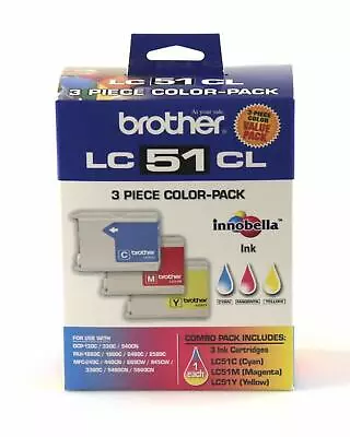 GENUINE Brother LC51 Ink 3 Pack For DCP-130C DCP-330C FAX-1355 FAX-1360 MFC-230C • $19.99