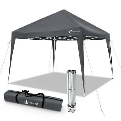 VOUNOT 3x3m Pop Up Gazebo With Leg Weight Bags Party Tent Garden Outdoor Grey • £68.99