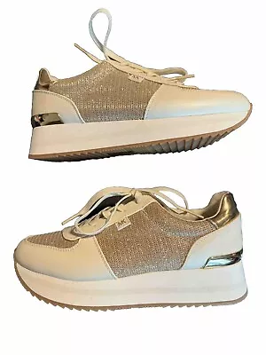 New No Box Michael Kors Women/ Gold Glitter SneakersSz.7 M • $70