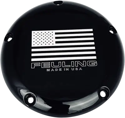 $99.95 • Buy Feuling 9154 Black 5 Hole American Flag Derby Cover For 99-17 Harley Twin Cam