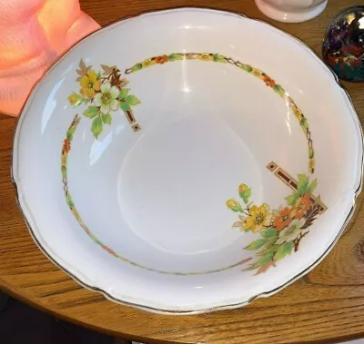 Vintage Midwinter Large 9  Art Deco Floral Pattern Serving Bowl C.1940's/50's • £9.99