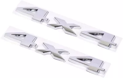 $10.99 • Buy 2 Pack 4x4 Emblem Badge Nameplate Car Sticker Decal For Universal Car ((Chrome))