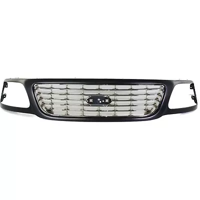 Grille Assembly For 2001-03 Ford F-150 Lightning Black Shell With Chrome Insert • $205.63