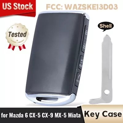 4B Remote Key Case Shell Fob For Mazda 6 CX-5 CX-9 2019-2022 WAZSKE13D03 Uncut • $10.10