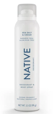 $13.99 • Buy Native Sea Salt & Cedar Aluminum Free Deodorant & Body Spray, 3.5
