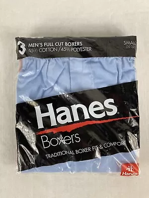 Vtg Hanes Boxers Traditional Fit Comfort Polycotton Mens Small 30-32 Pack Of 3 • $34.99