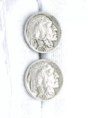 $16.97 • Buy 1937 Buffalo Nickel 5 Cent Cufflink Cuff Link Set Handmade EBS7657